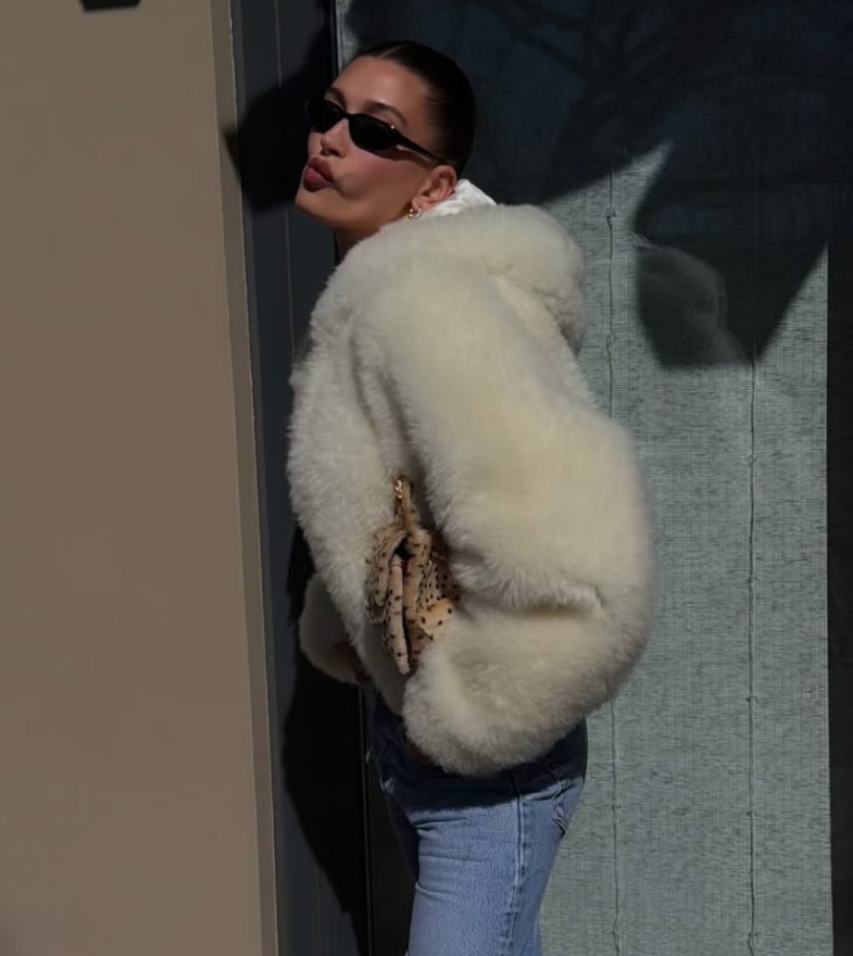 Hailey Bieber before Super Bowl LX 2026