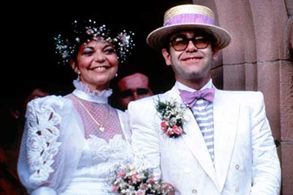 Believe it or not, there was a time when Elton would have us believe he was straight. He married German sound engineer, Renate Blauel on Valentine's Day 1984 in Sydney, Australia - four days after he proposed to her. They divorced less than five years later in 1988.