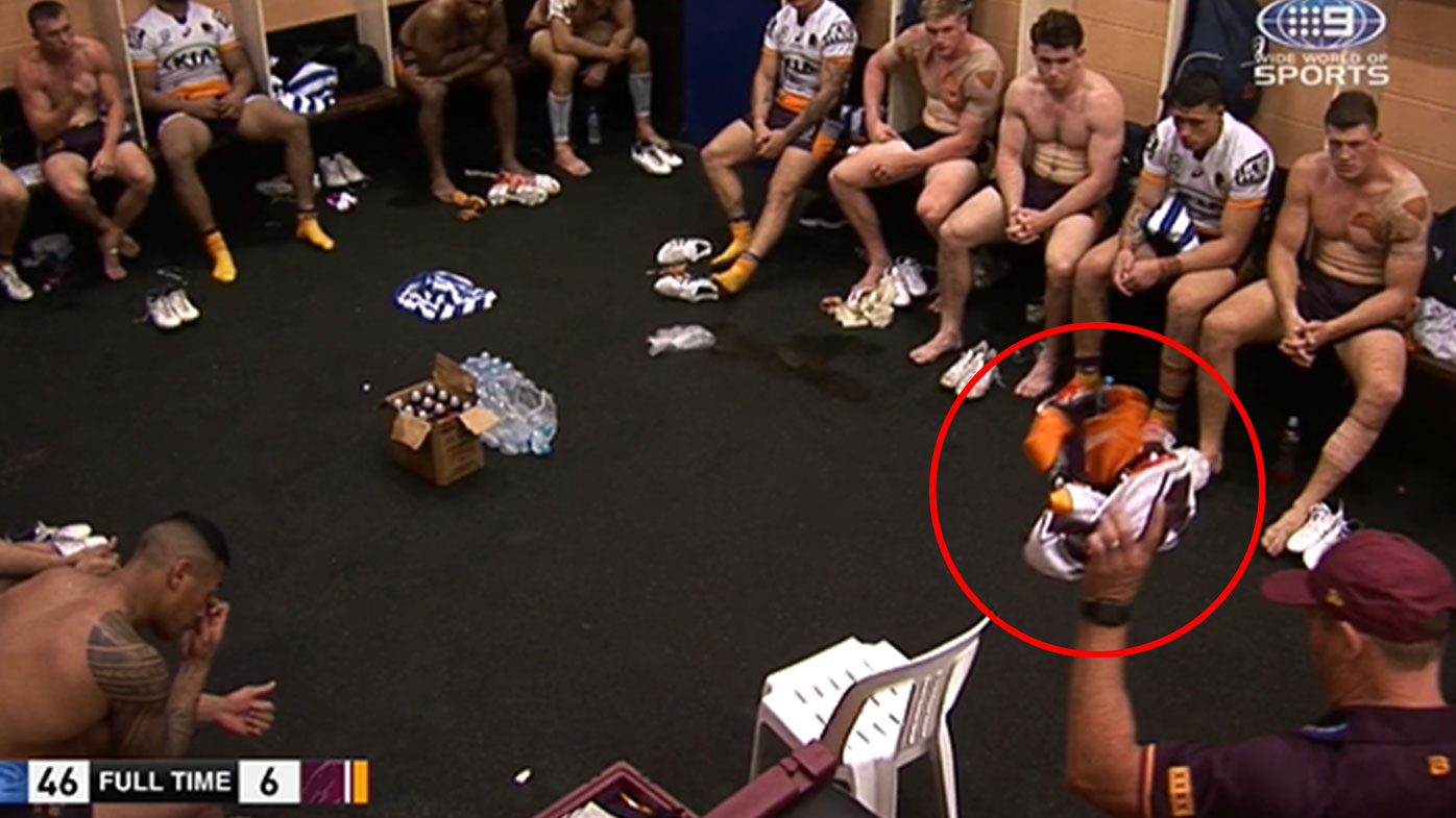 Kevin Walters holds up the jersey