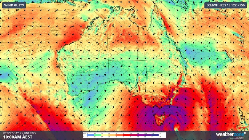 A complex low-pressure system will pass over Australia's south from today, and it's expected to stick around until mid-next week. 