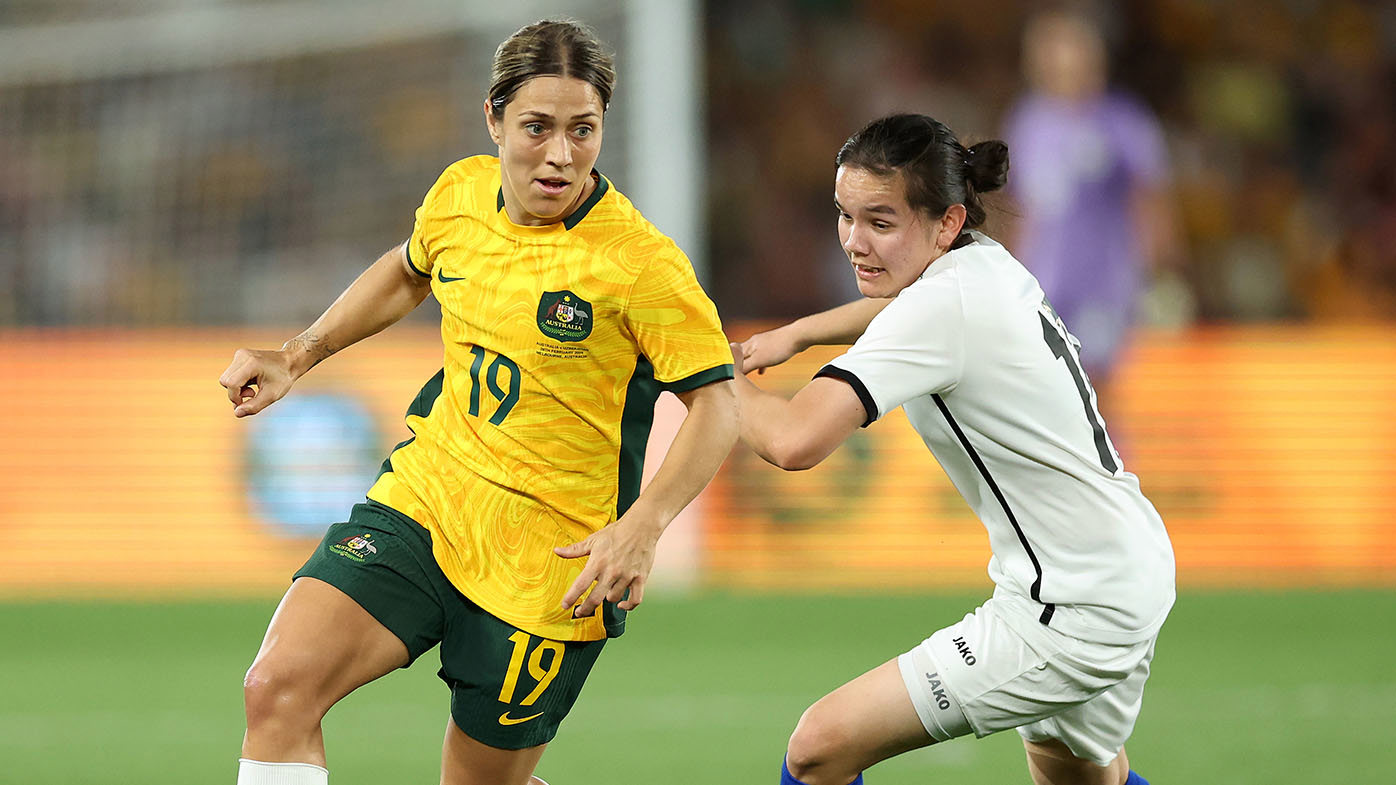 Katrina Gorry in Matildas colours.