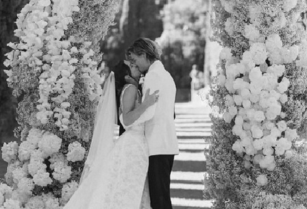 Stranger Things star Millie Bobby Brown has shared the first pictures of her secret wedding to Jake Bongiovi.