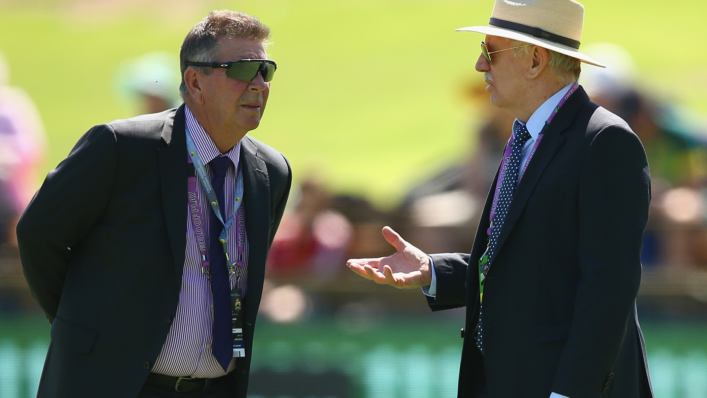 Rod Marsh with Ian Chappell in 2015.