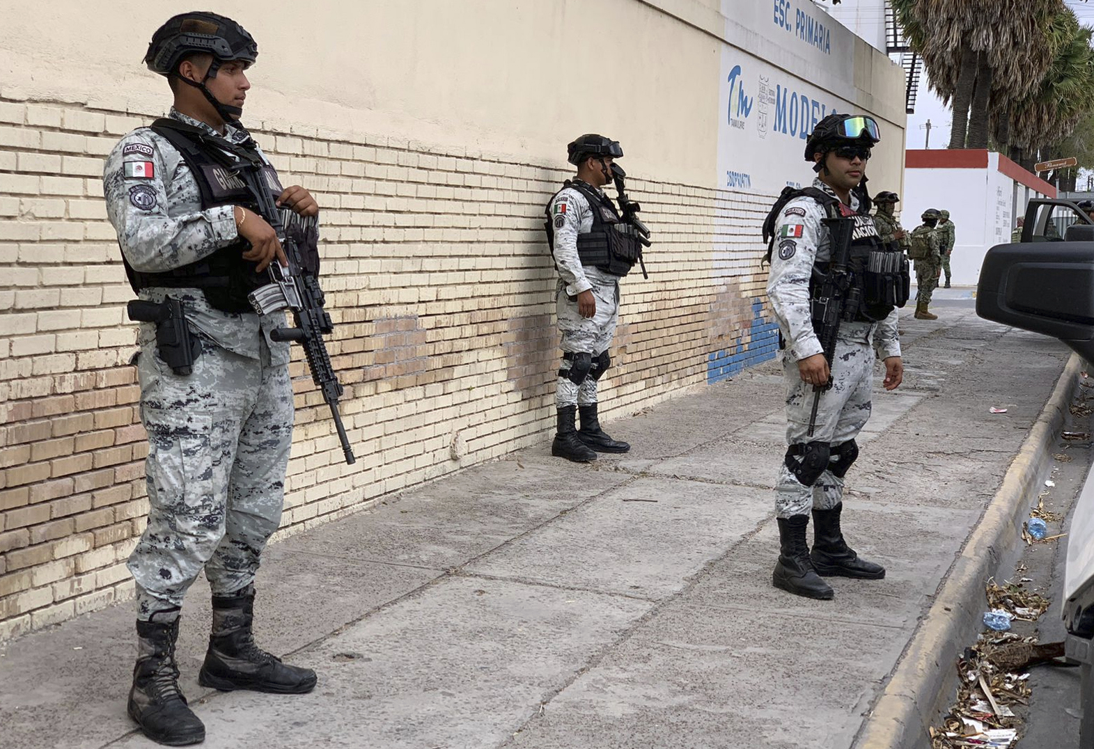 Mexican Natioanla Guard prepare a search mission for four US citizens kidnapped by gunmen at Matamoros, Mexico, Monday, March 6, 2023. 