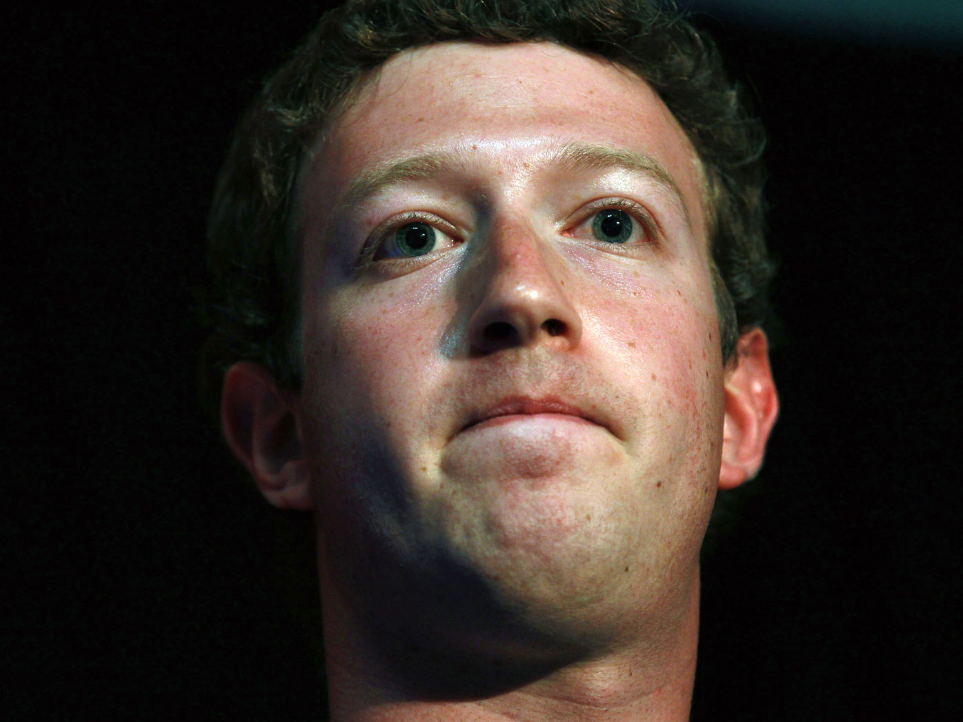 Facebook founder Mark Zuckerberg speaks at Facebook headquarters in 2010.