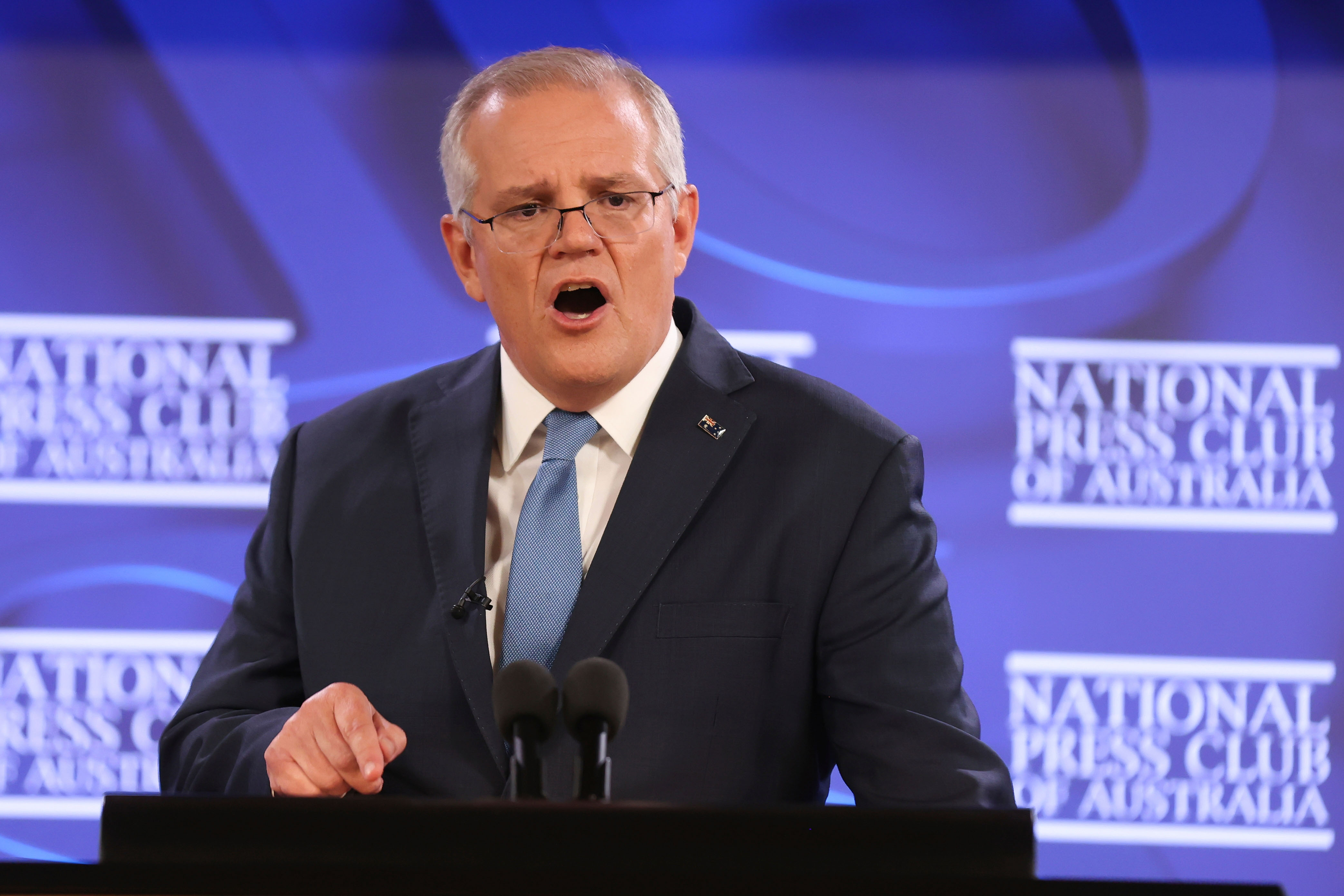 Prime Minister Scott Morrison during his address to the National Press Club