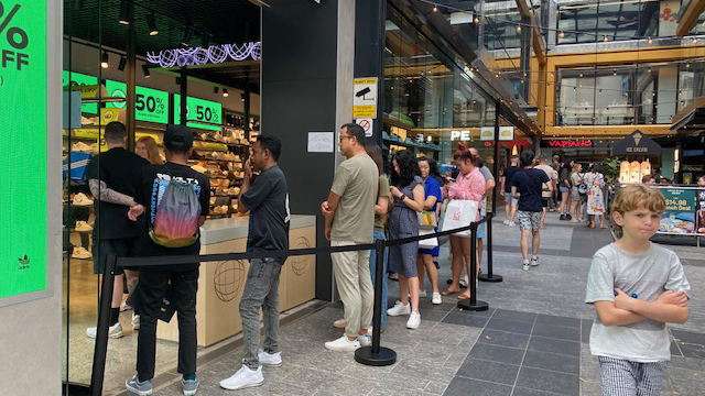 Boxing Day shoppers in Brisbane.