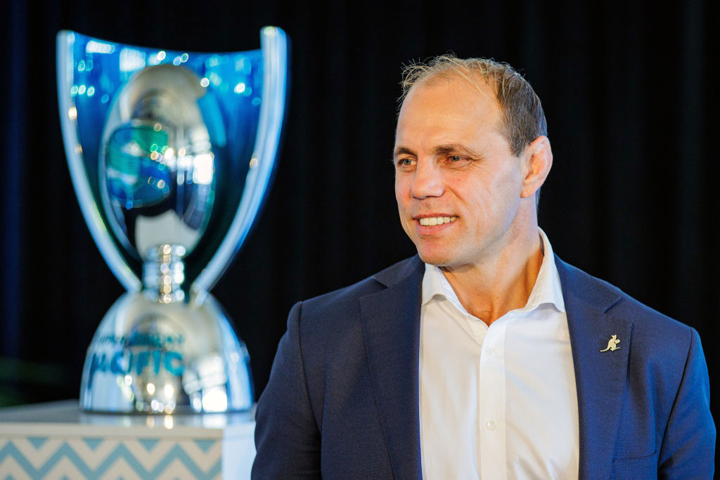 Rugby Australia CEO Phil Waugh at the 2024 Super Rugby Pacific season launch.