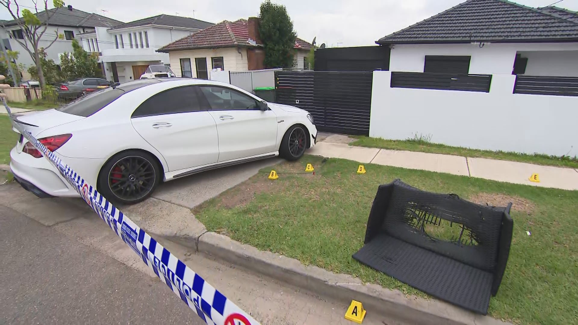 A home has reportedly been targeted in a drive-by shooting in Guildford, western Sydney.