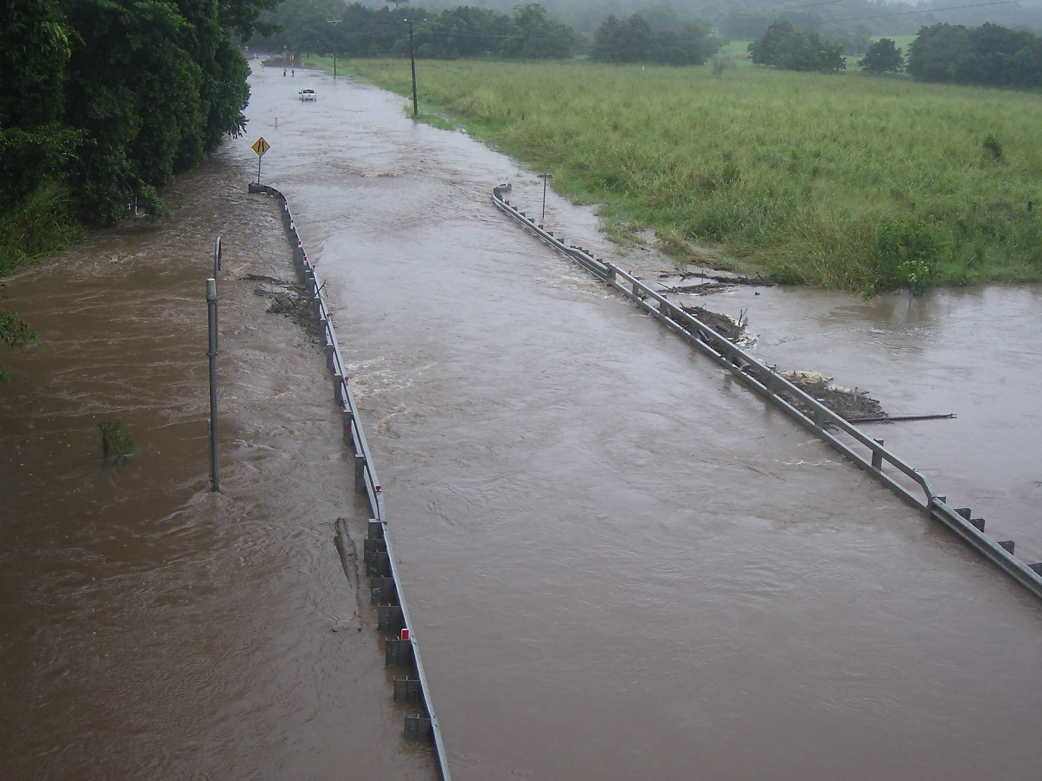 With an hour the creek had swallowed the bridge. 