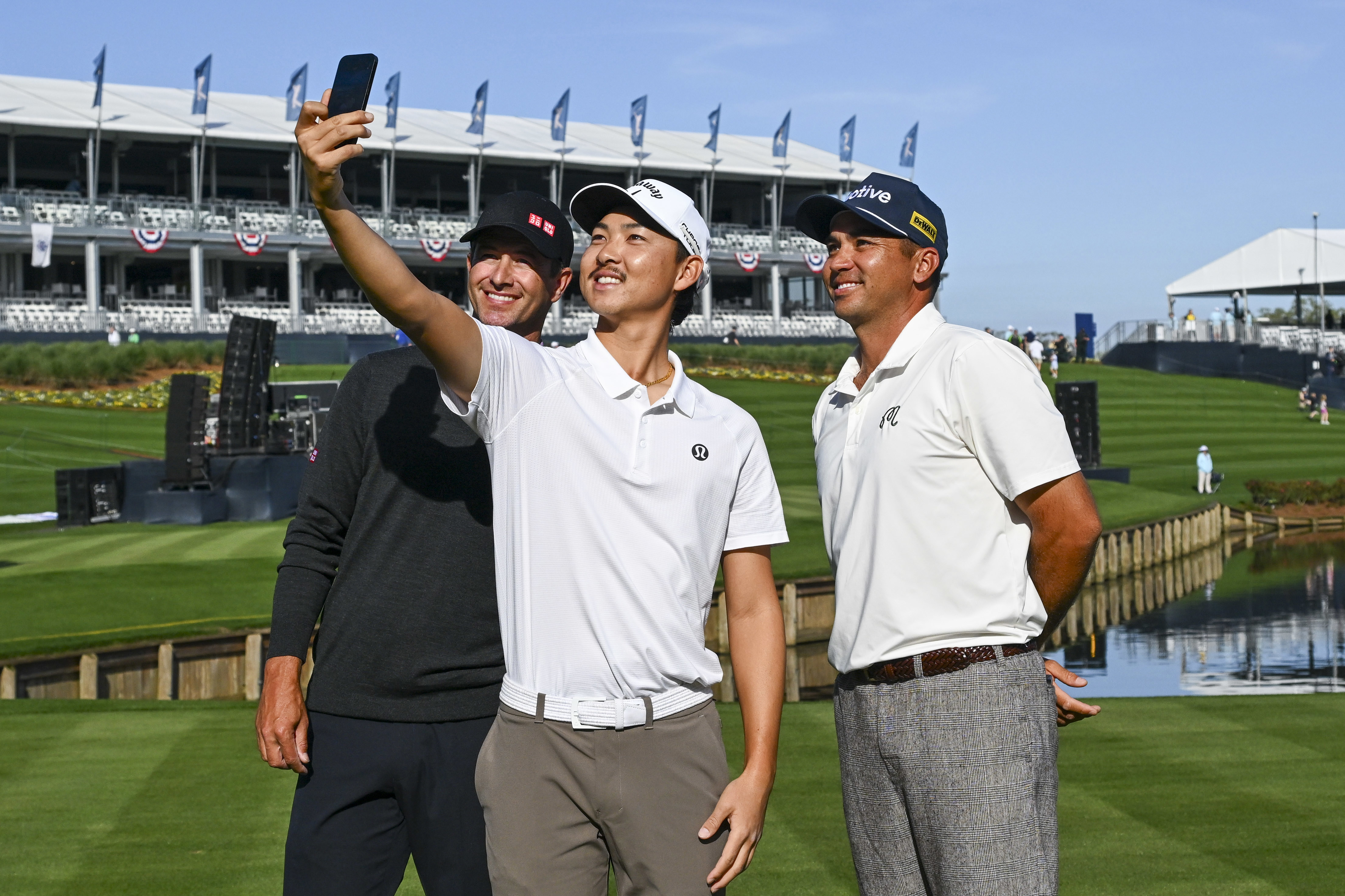 Aussie golfers Adam Scott, Min Woo Lee and Jason Day prior to THE PLAYERS Championship.