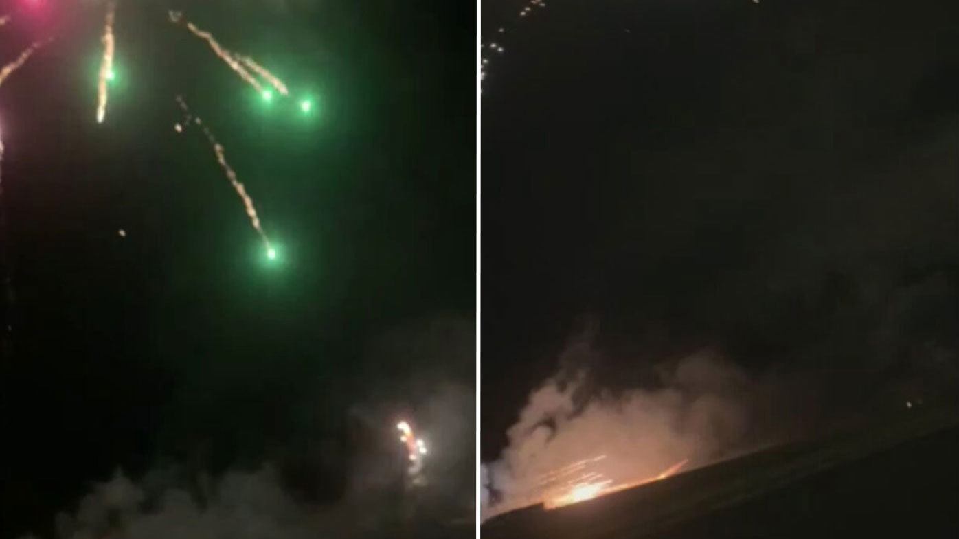 Fireworks launch into crowd at Allambie Heights.