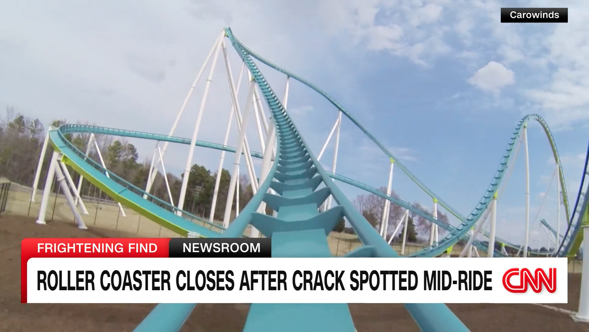 El video muestra un crack aterrador en la "giga montaña rusa más alta, rápida y larga" de EE. UU.