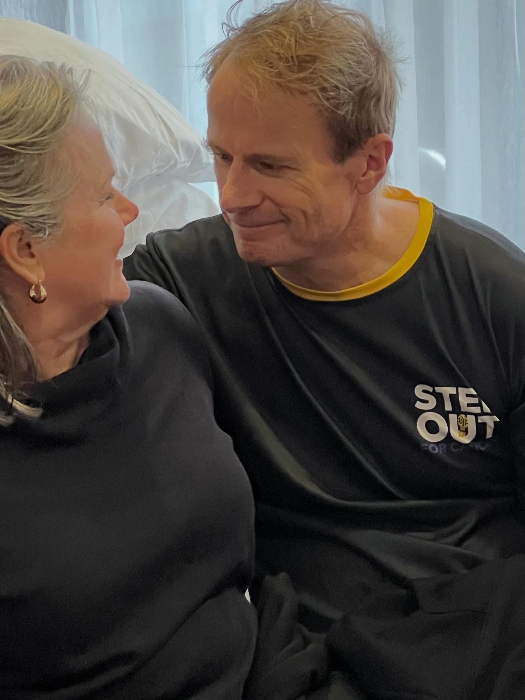Professor Richard Scolyer's wife Dr Katie Nicholl shared this photo alongside an update as he continues to battle brain cancer.