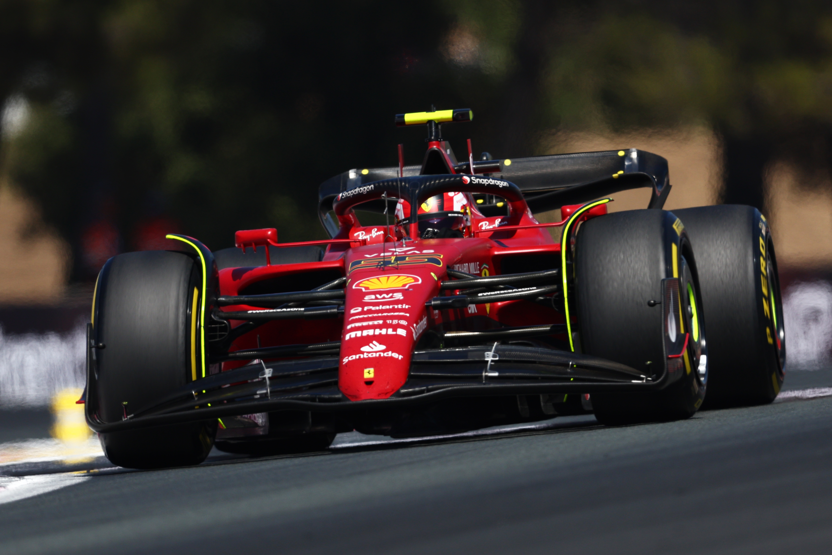 Carlos Sainz during the French Grand Prix on Sunday. Photo: Clive Rose