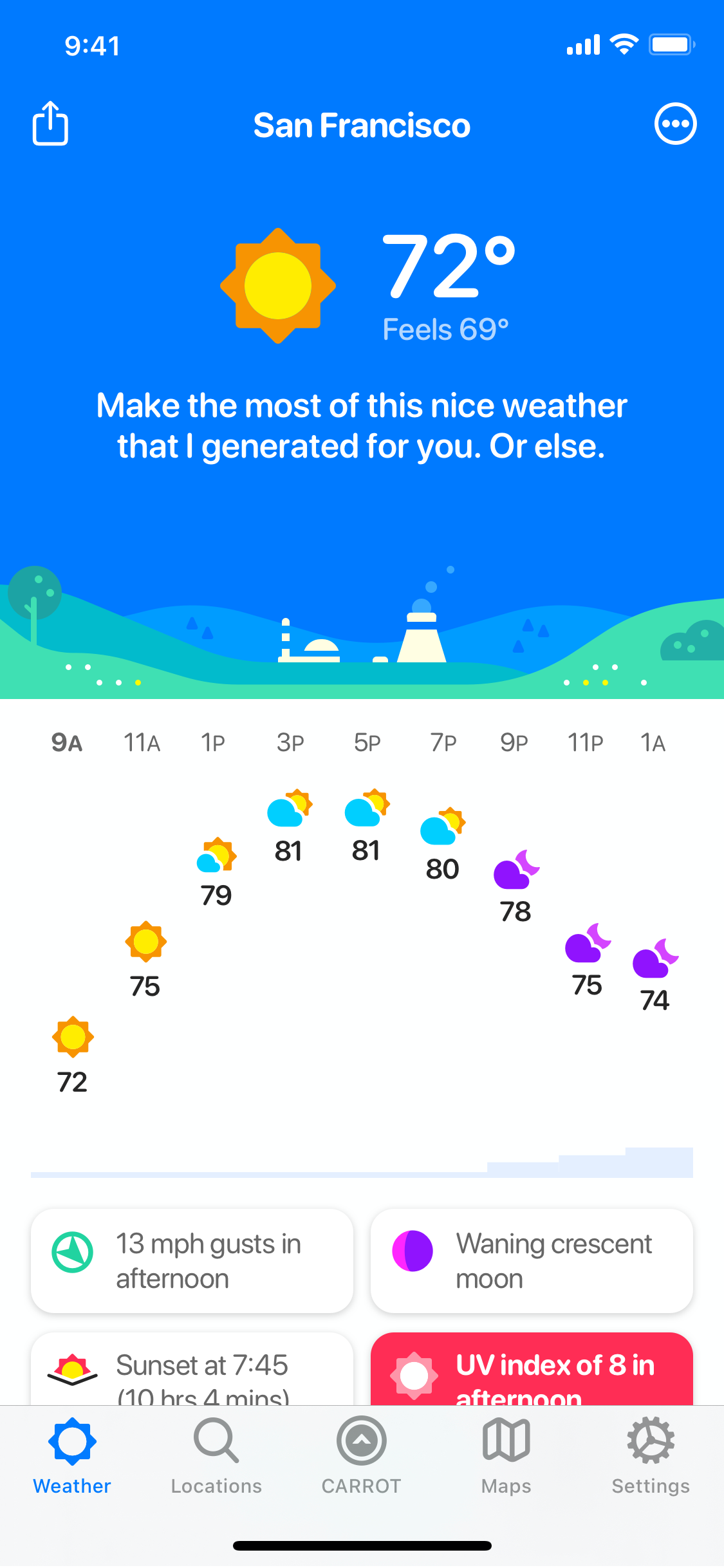 The Carrot app launched on iPhone in 2015, before squeezing its soul onto the much smaller screen of an Apple Watch.