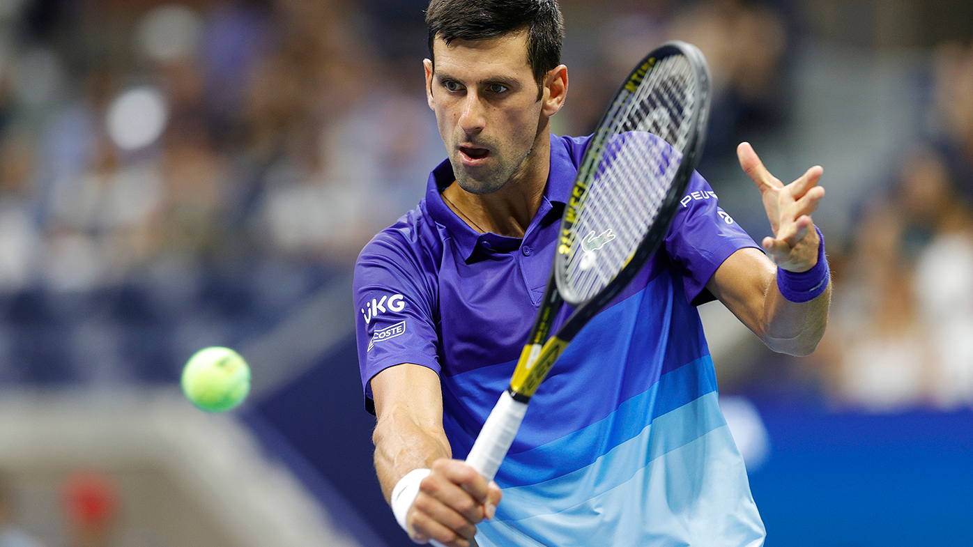 Novak Djokovic is through to the second round of the US Open.