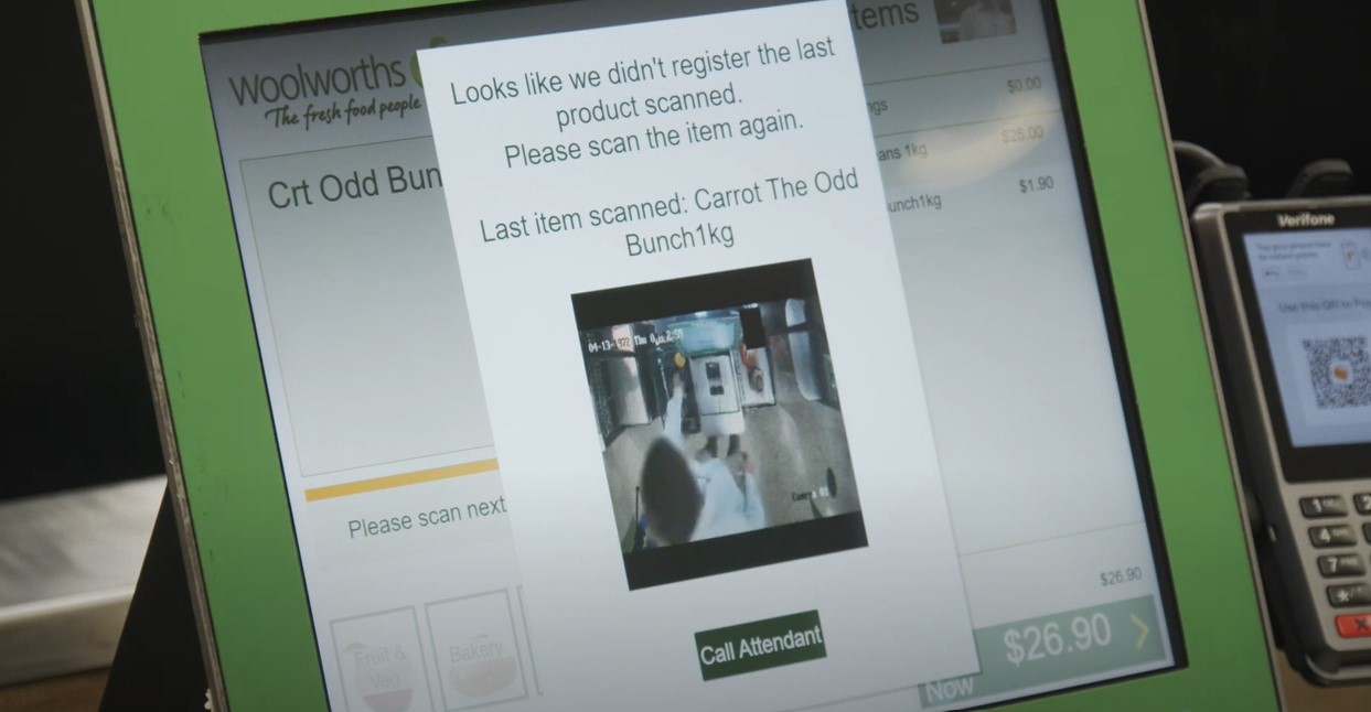 Woolworths expands artificial intelligence self checkouts.