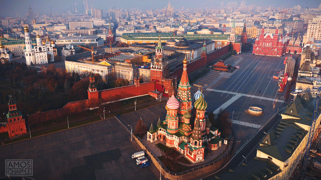 Kiwi photographer Amos Chapple used a drone to take this bird's eye view of Moscow's Kremlin. How did he get permission? Well, he didn't.<br><br> The talented snapper, who began using drones for his work just 18 months ago, told 9news.com.au that the technology is ushering in a whole new era for photography, and "going places people don't want you to go is sometimes just what you have to do".<br><br> "I had a commission to shoot various Moscow landmarks from a Russian book company - they in turn had been commissioned by a museum in the Kremlin. Apparently the possibility of permission for that Kremlin pic was floated but it turned out there was no way one would be given to a foreign citizen. Once in Moscow I scoped out the area and figured I could pull it off with a little luck. I regret now having shared it online as it’s looking as if it might turn around to bite me. The intention was never to show up Kremlin security flaws, only to highlight the architecture. With a place as historic as that it’s enormously exciting to have an angle which has probably never been seen before, so I just couldn’t keep it to myself."<br><br> Click through the rest of the gallery to see some of his favourite drone shots.
