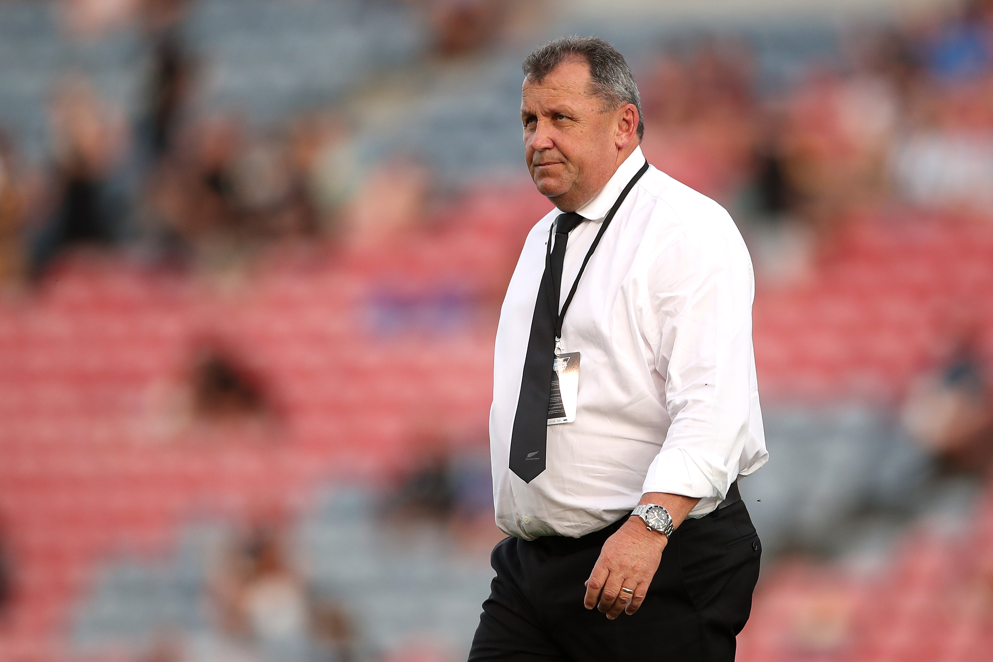 All Blacks coach Ian Foster at McDonald Jones Stadium.