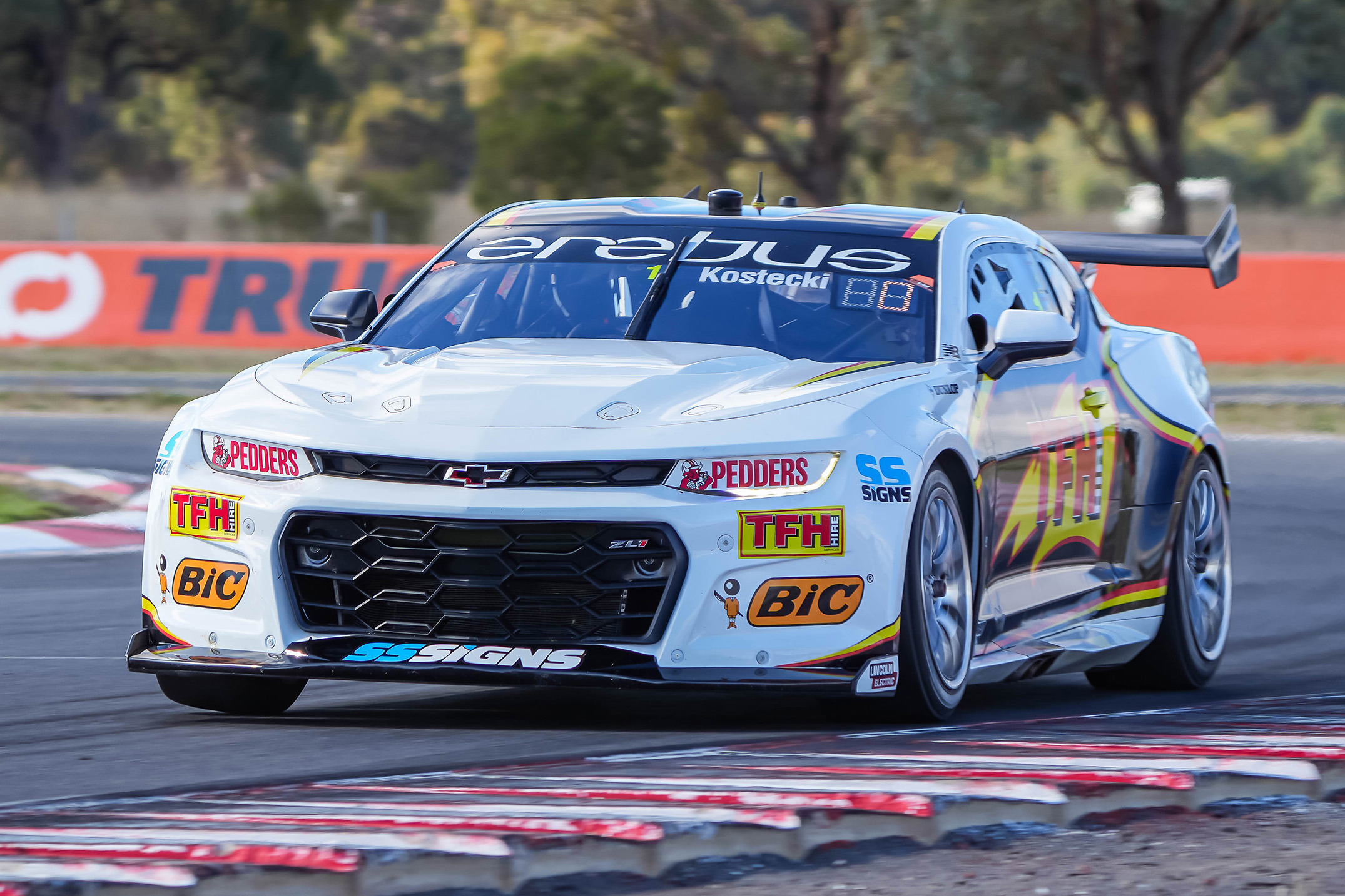 Brodie Kostecki on track at Winton Motor Raceway.