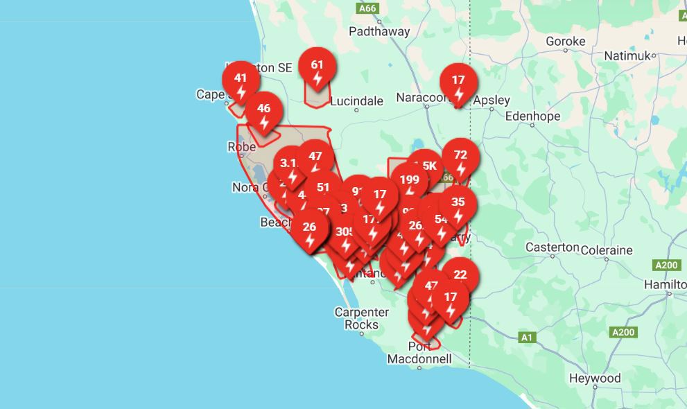 Power outages SA after lightning strikes