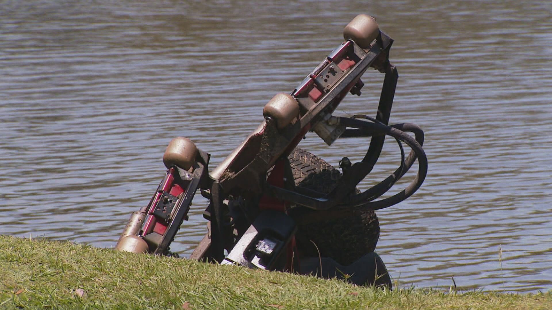 Man critically injured in freak ride-on mower accident at golf course