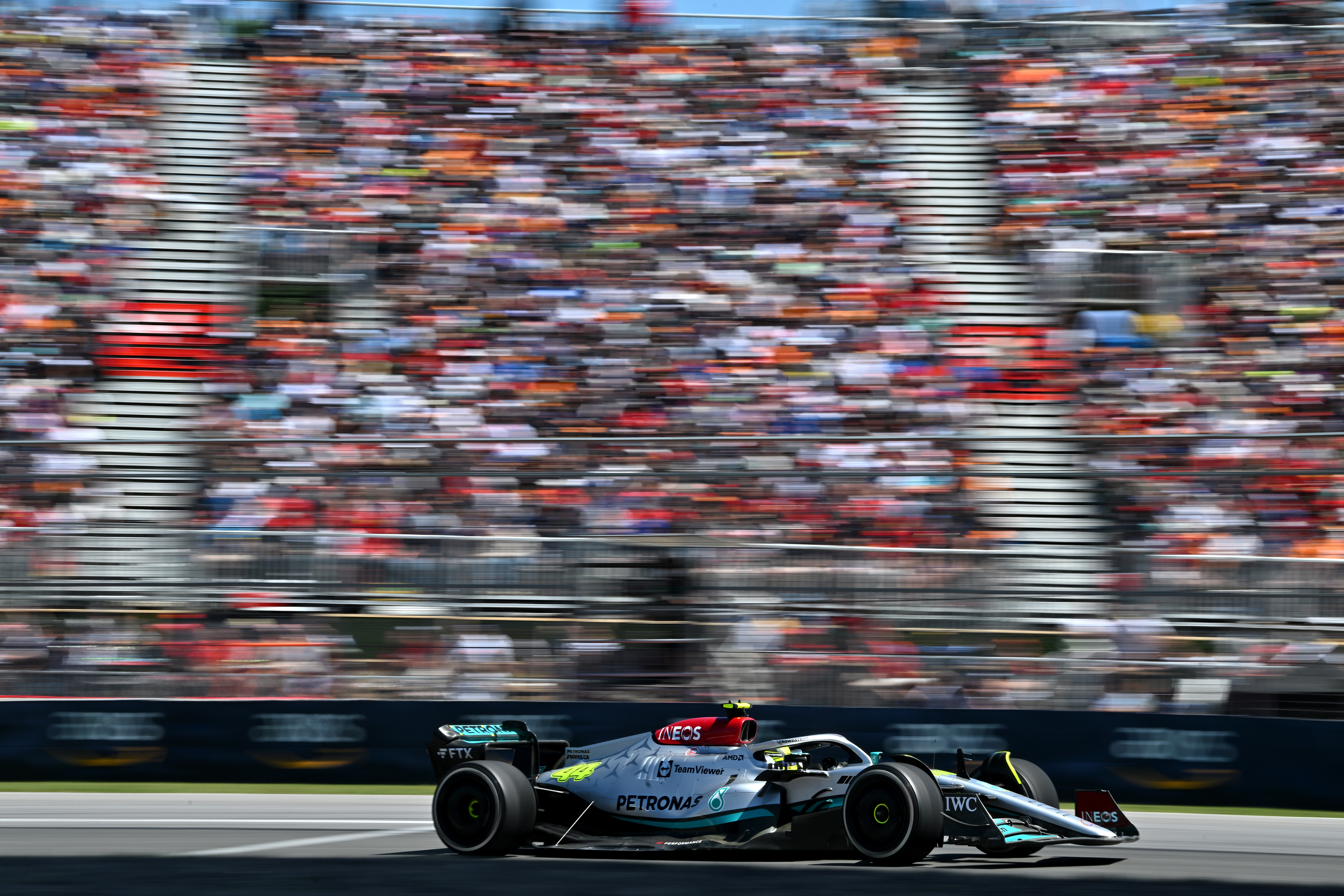 Lewis Hamilton during the Canadian Grand Prix in Montreal. Photo: Minas Panagiotakis