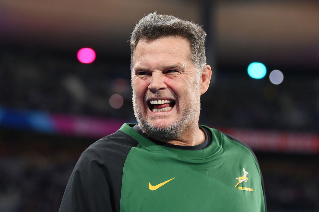 Rassie Erasmus at Stade de France.