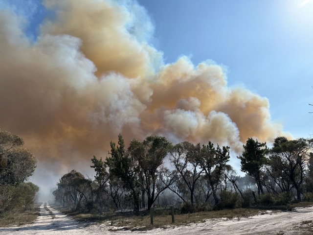 Efforts to tackle the Loch Sport fire, which is burning at advice level, are continuing today.