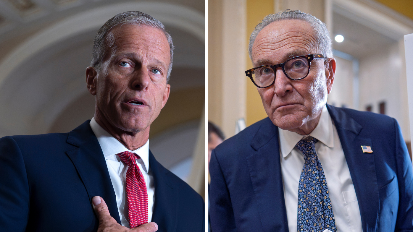 Republican John Thune and Democrat Chuck Schumer.