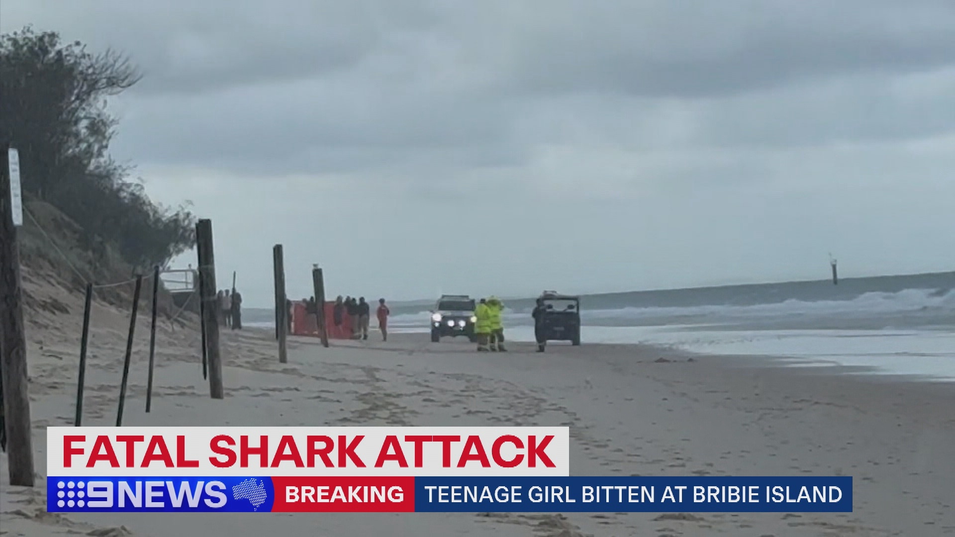 A teenage girl has died after a shark attack on Queensland's Bribie Island.