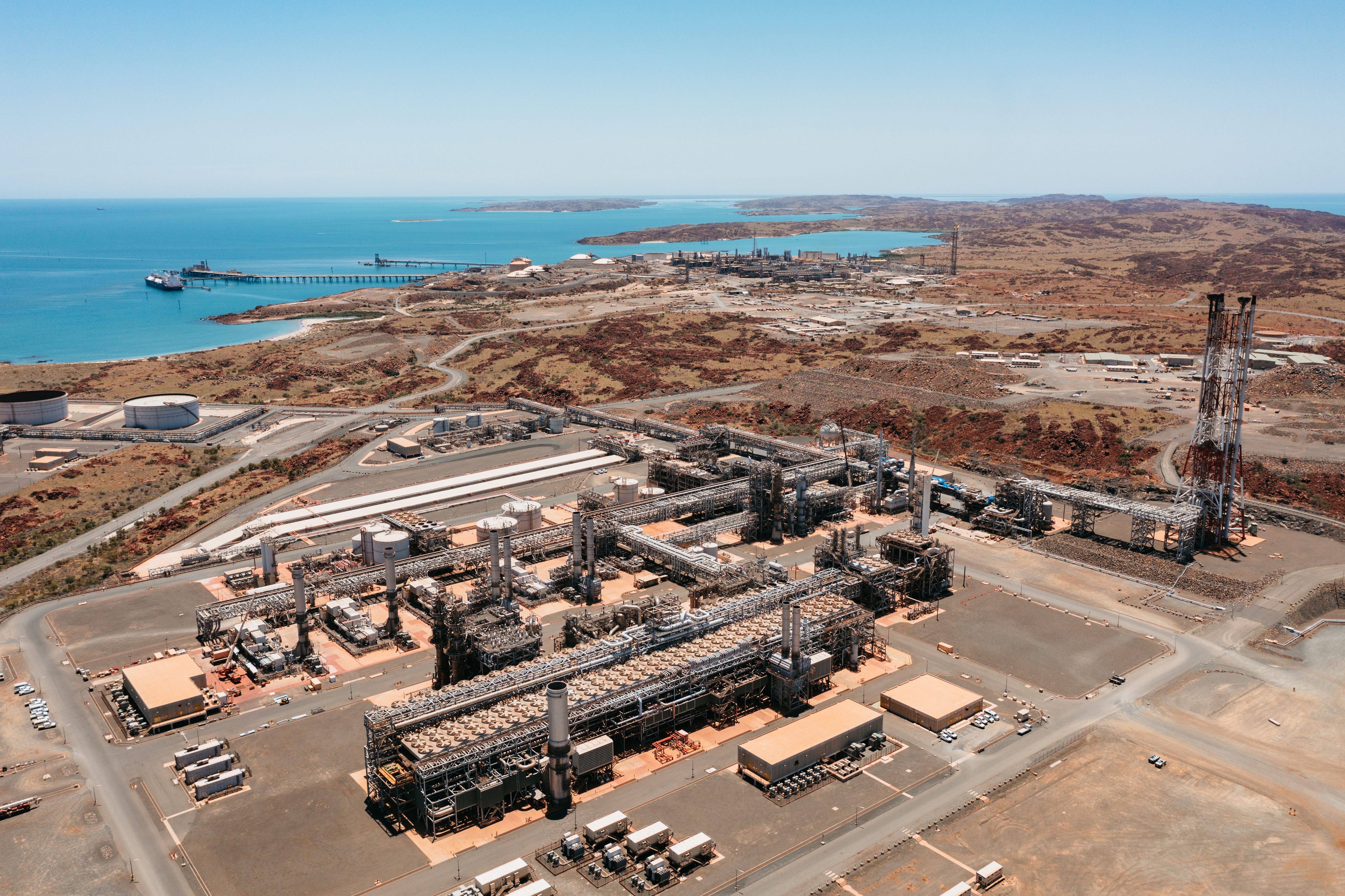 Woodside's Pluto Plant at Scarborough, Western Australia.