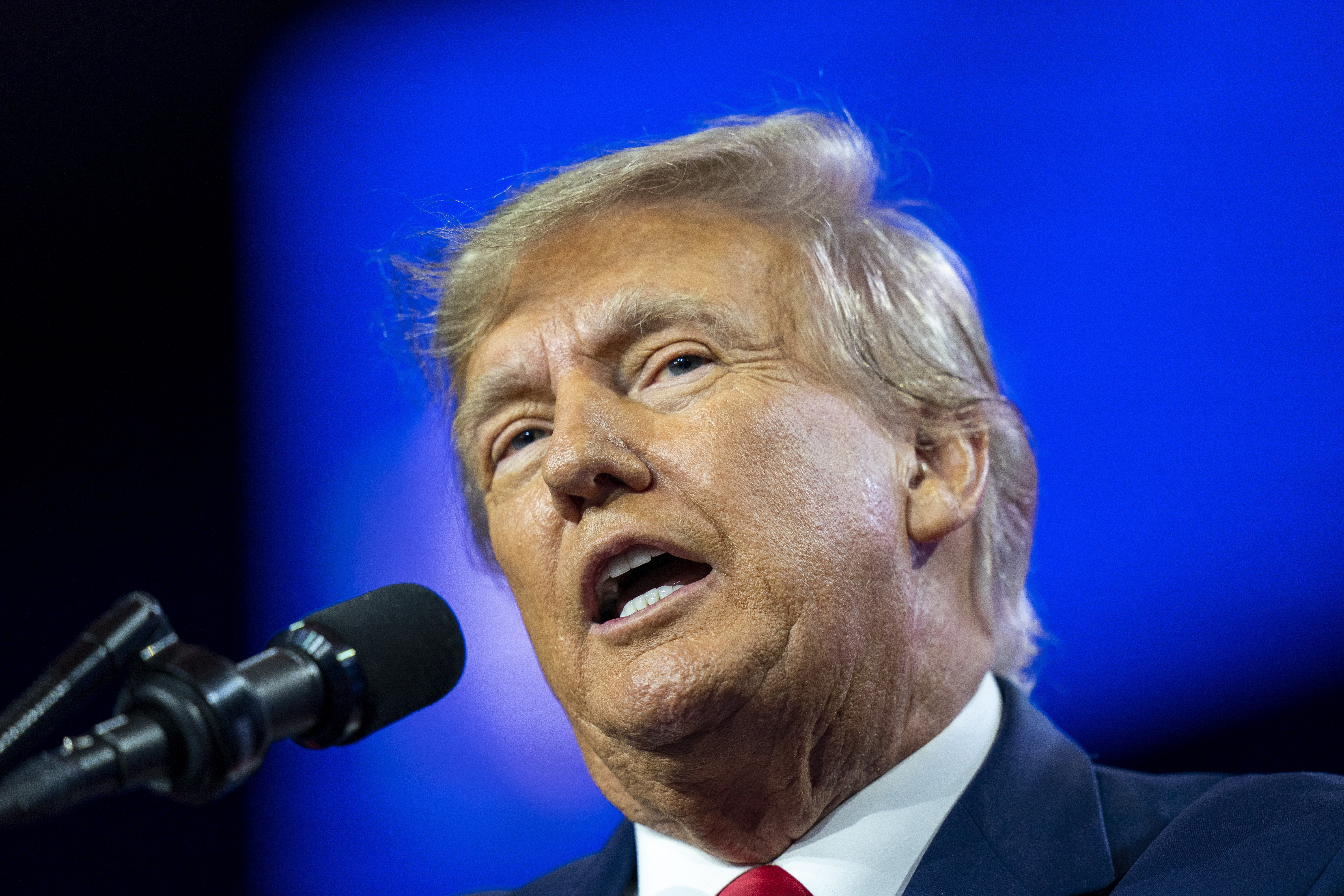 Former President Donald Trump speaks at the Conservative Political Action Conference, CPAC 2023, Saturday, March 4, 2023, at National Harbor in Oxon Hill, Md. (AP Photo/Alex Brandon)