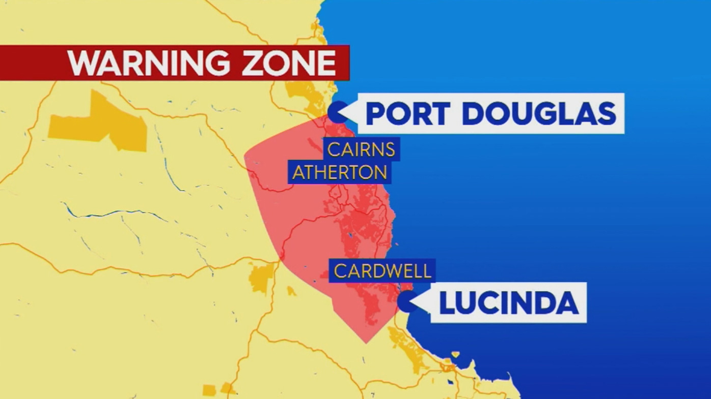Forecasters are expecting Kimi to unleash the worst of its fury between Port Douglas and Lucinda, in Far North Queensland.