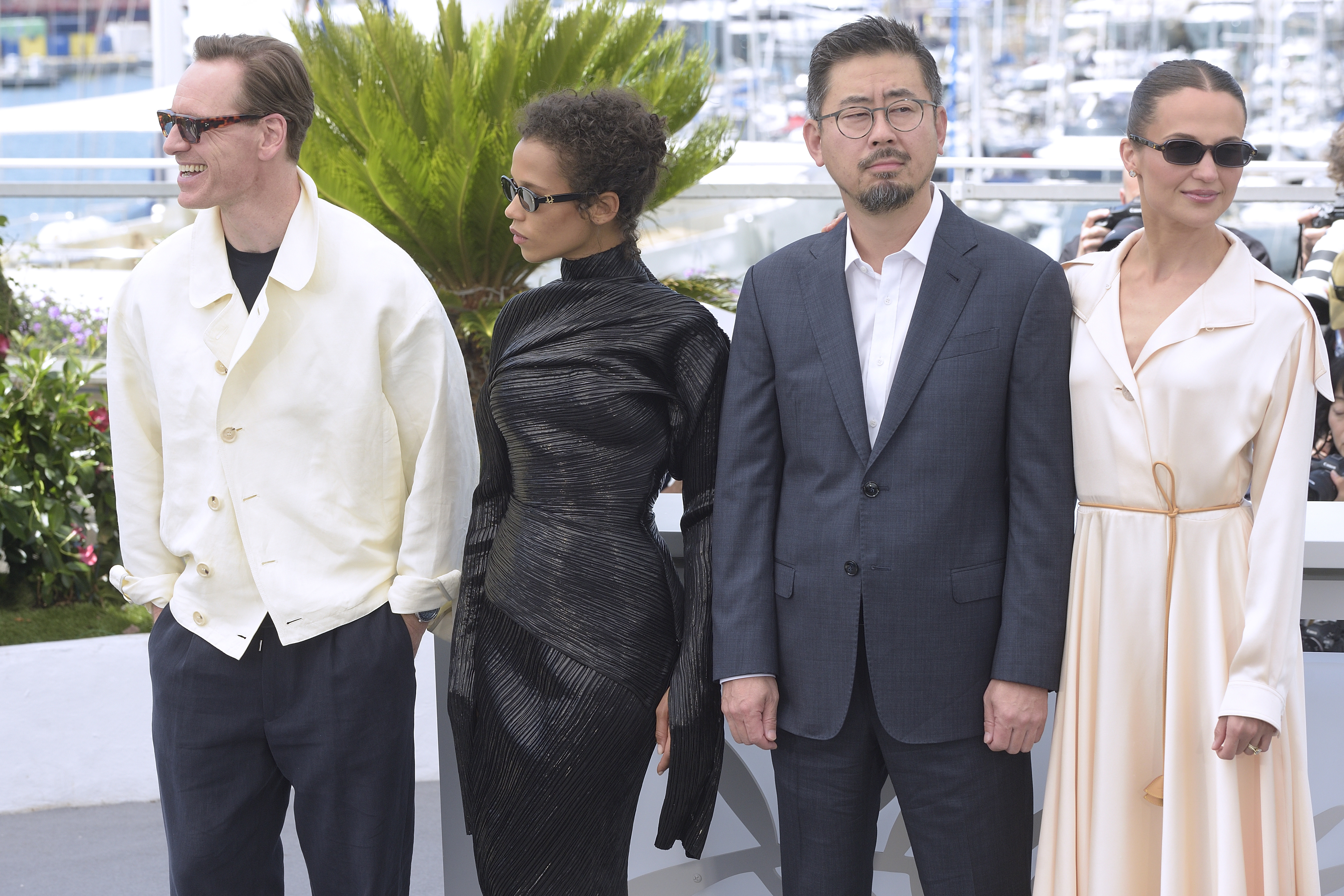 German actor Michael Fassbender, Canadian actress Taylor Russell, South Korean director Na Hong-jin, and Swedish actress Alicia Vikander at Hope Photocall during 2026 Cannes Film Festival in Cannes (France), May 18th, 2026