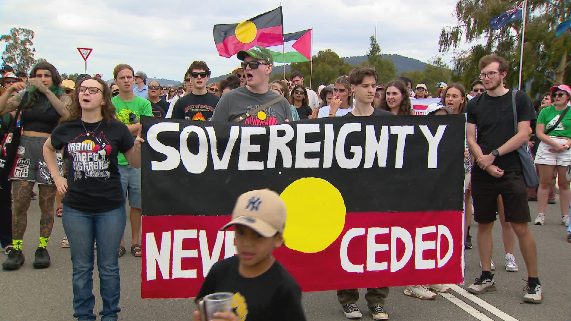 Invasion Day protests in Canberra