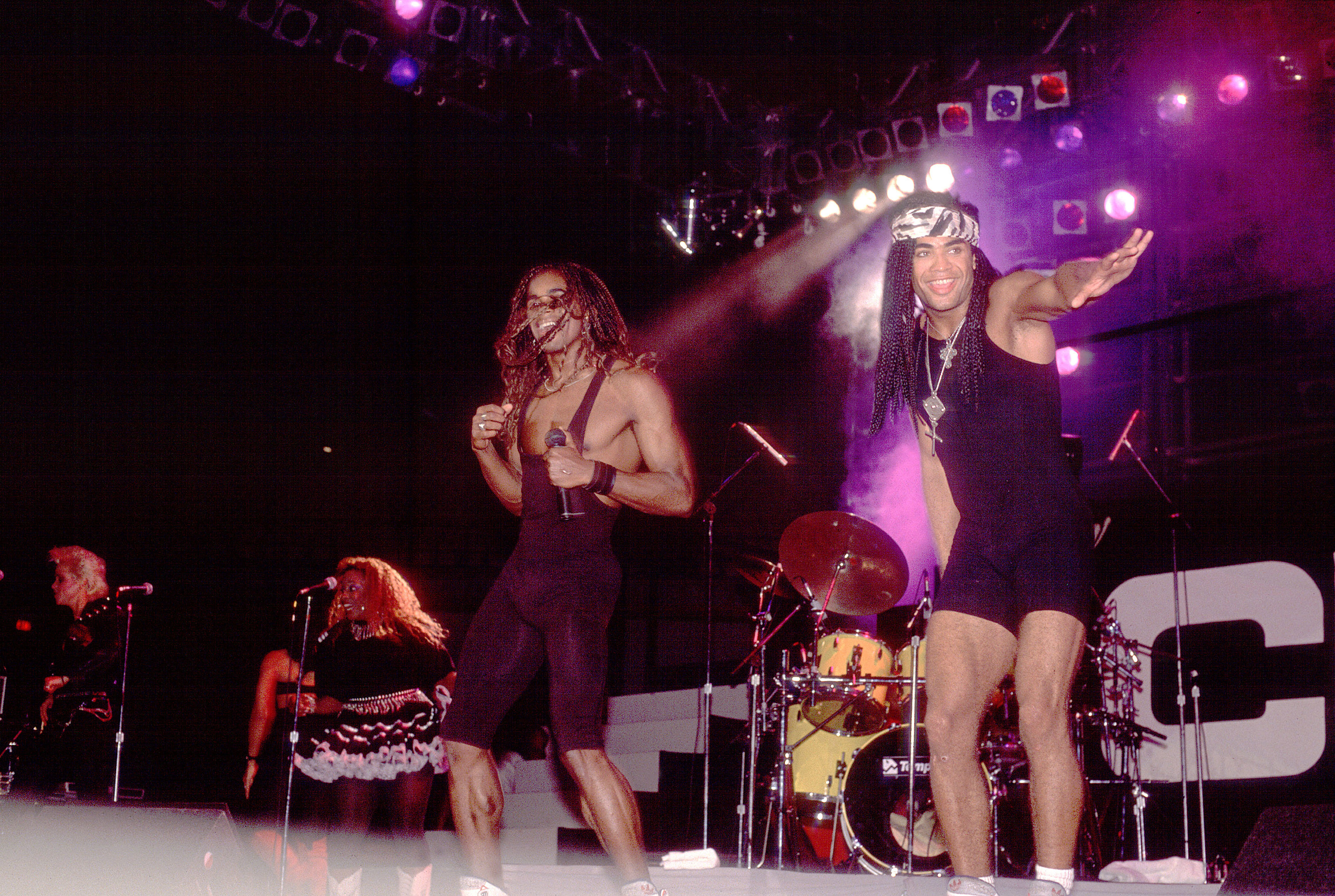 Pop duo Milli Vanilli, with Fab Morvan and Rob Pilatus