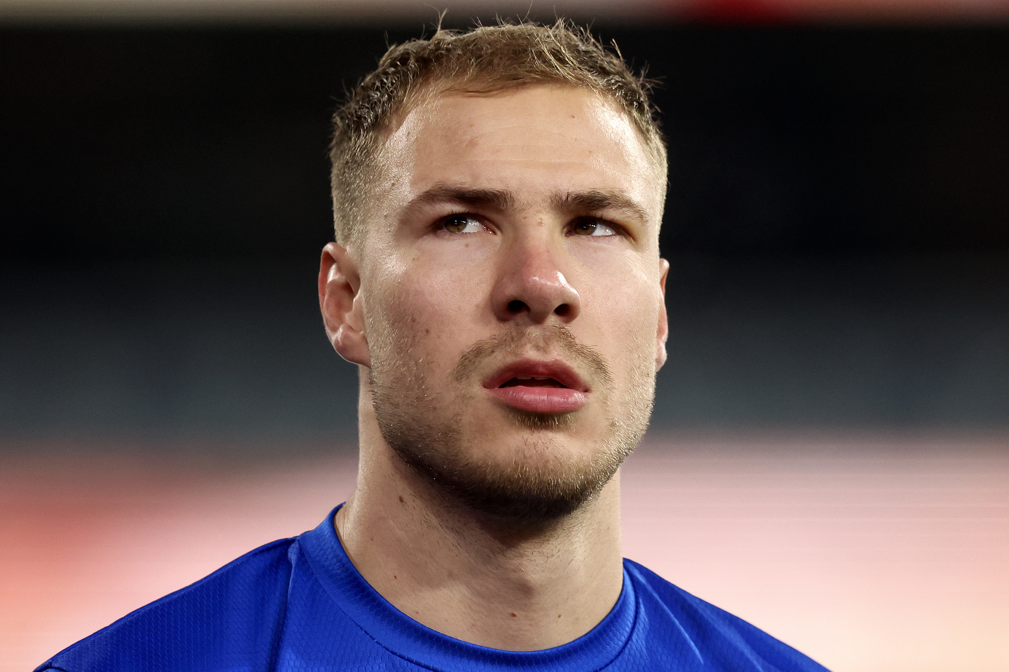 GEELONG, AUSTRALIA - JULY 02: Ben McKay of the Kangaroos looks on prior to the round 16 AFL match between the Geelong Cats and the North Melbourne Kangaroos at GMHBA Stadium on July 02, 2022 in Geelong, Australia. (Photo by Martin Keep/AFL Photos via Getty Images)