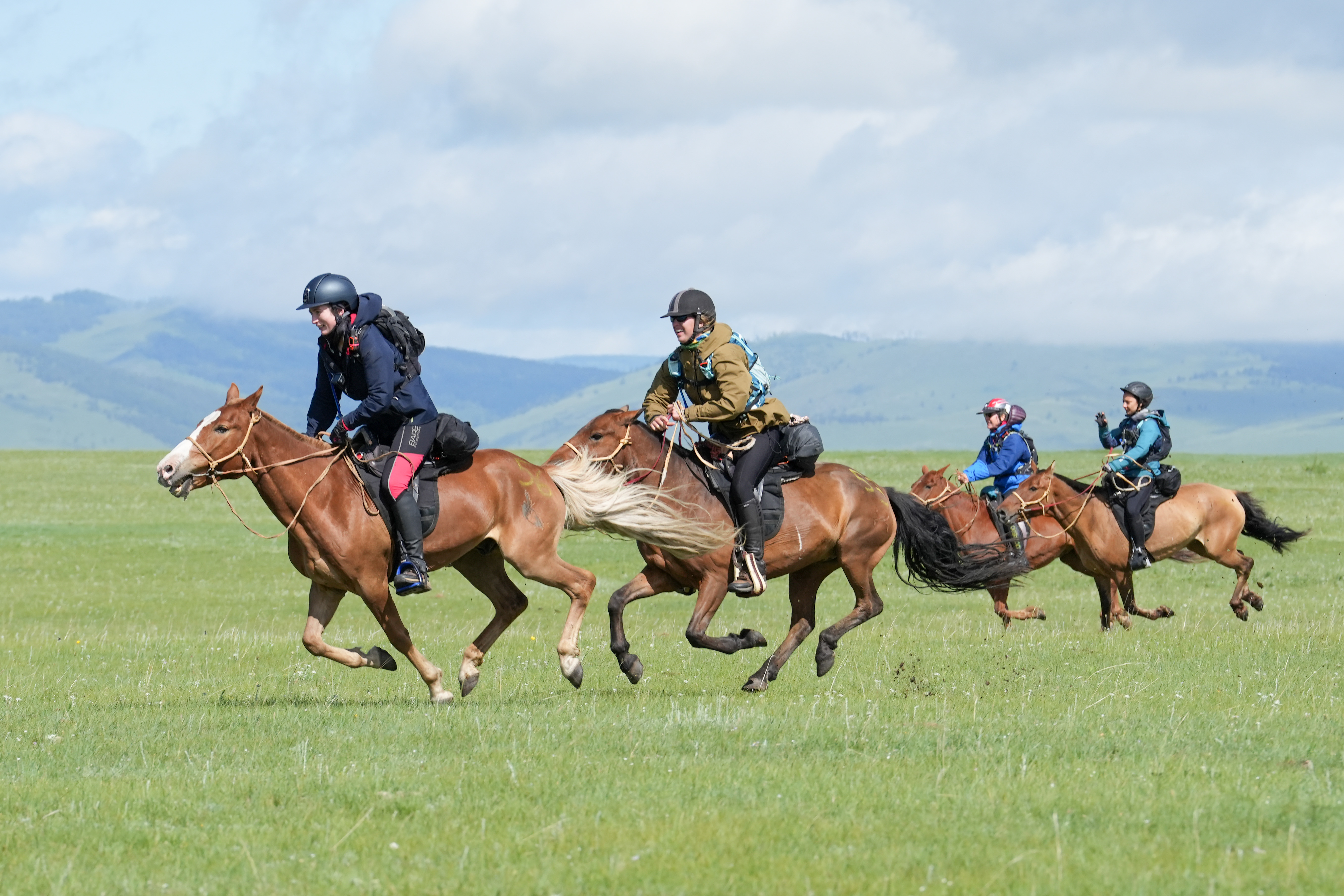 Along the way, the riders remarked at the "unbelievable terrain" which "changed so often".