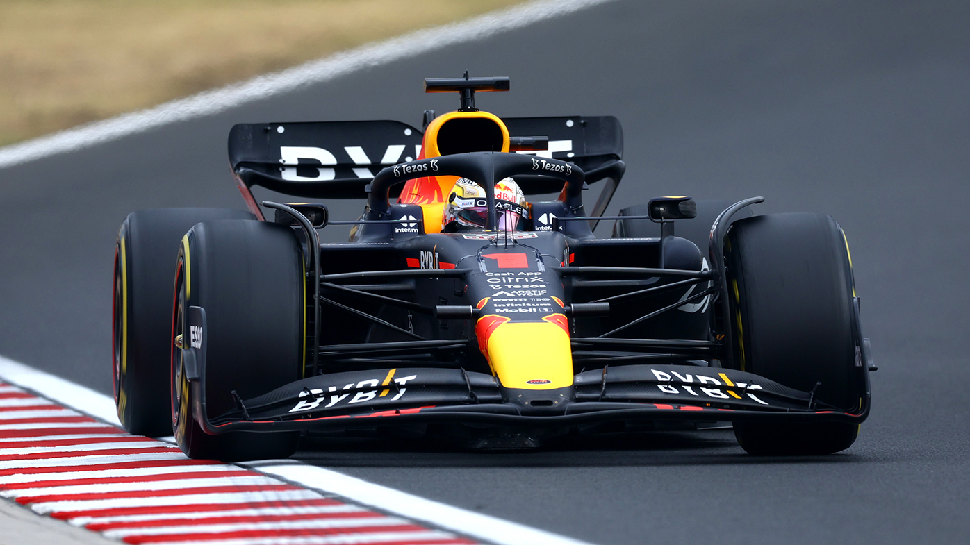 Max Verstappen on the way to victory at the Hungarian Grand Prix.