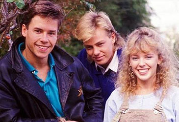 Guy Pearce, Jason Donovan and Kylie Minogue (supplied)