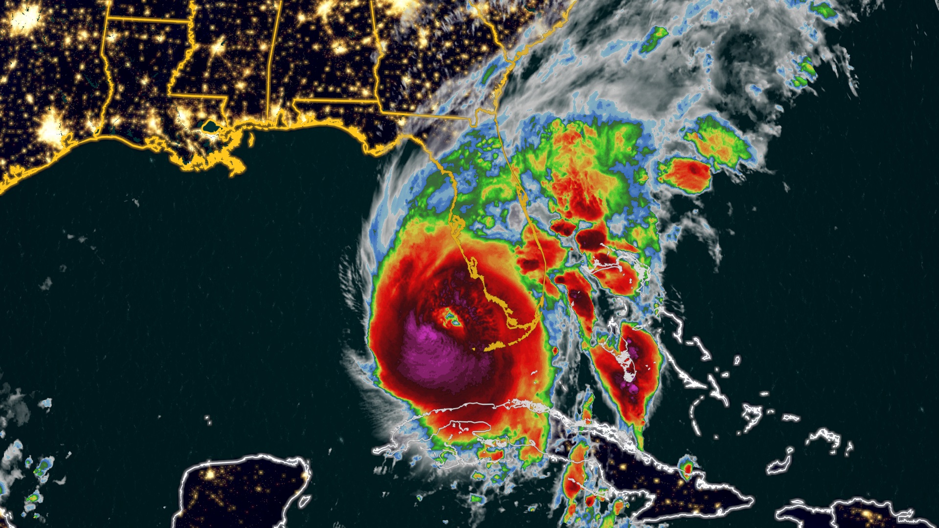 Imagen de satélite del huracán Ian