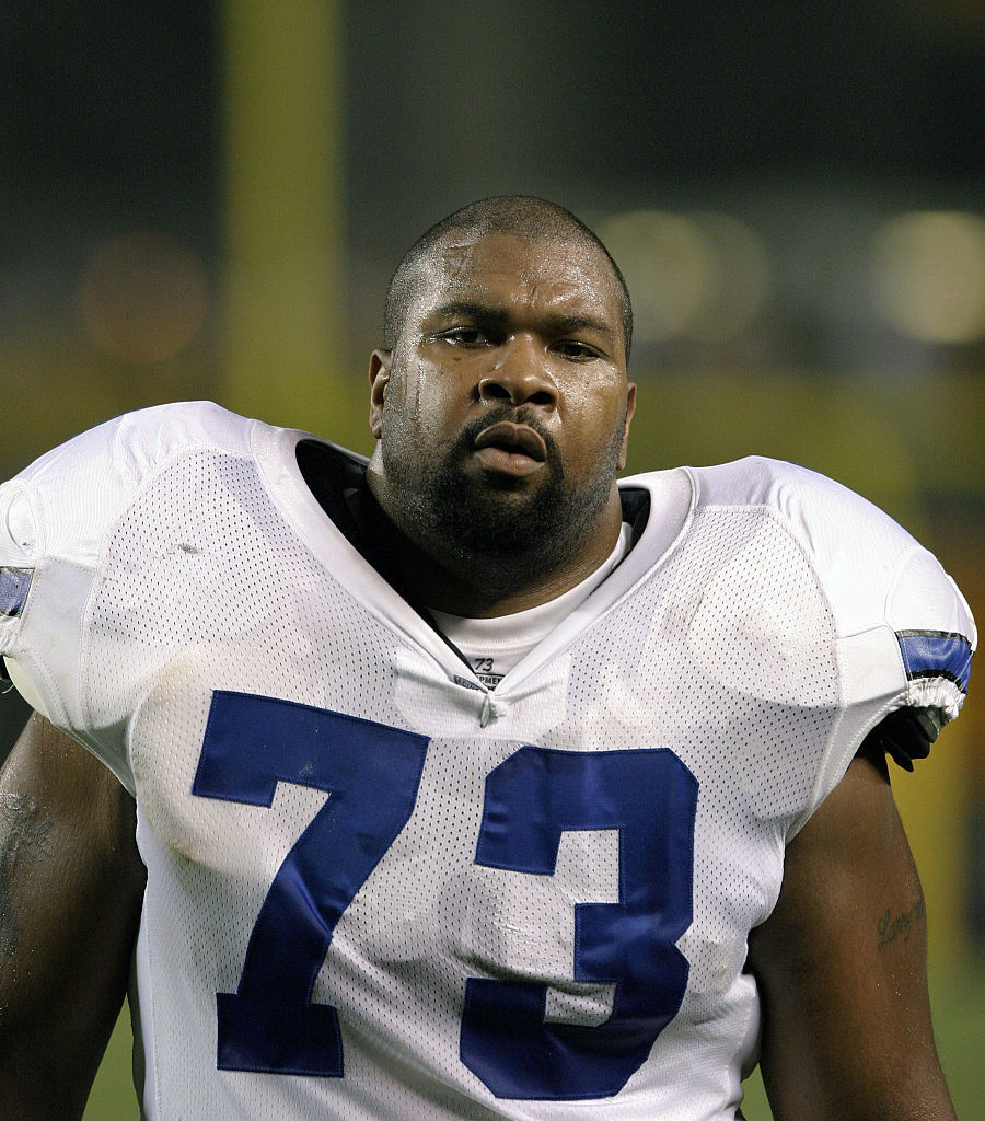 Former offensive lineman Larry Allen #73 of the Dallas Cowboys.