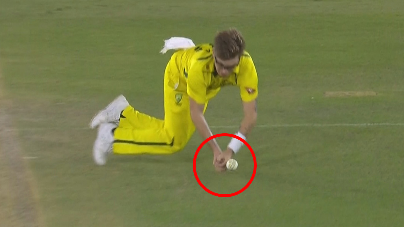 Adam Zampa dropped successive catches in India's successful run chase in the first ODI.