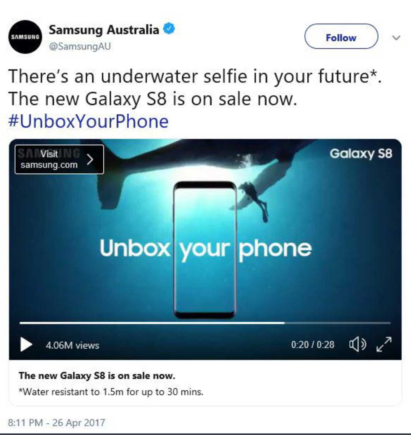 The ACCC received hundreds of complaints over Samsung's misleading advertising.