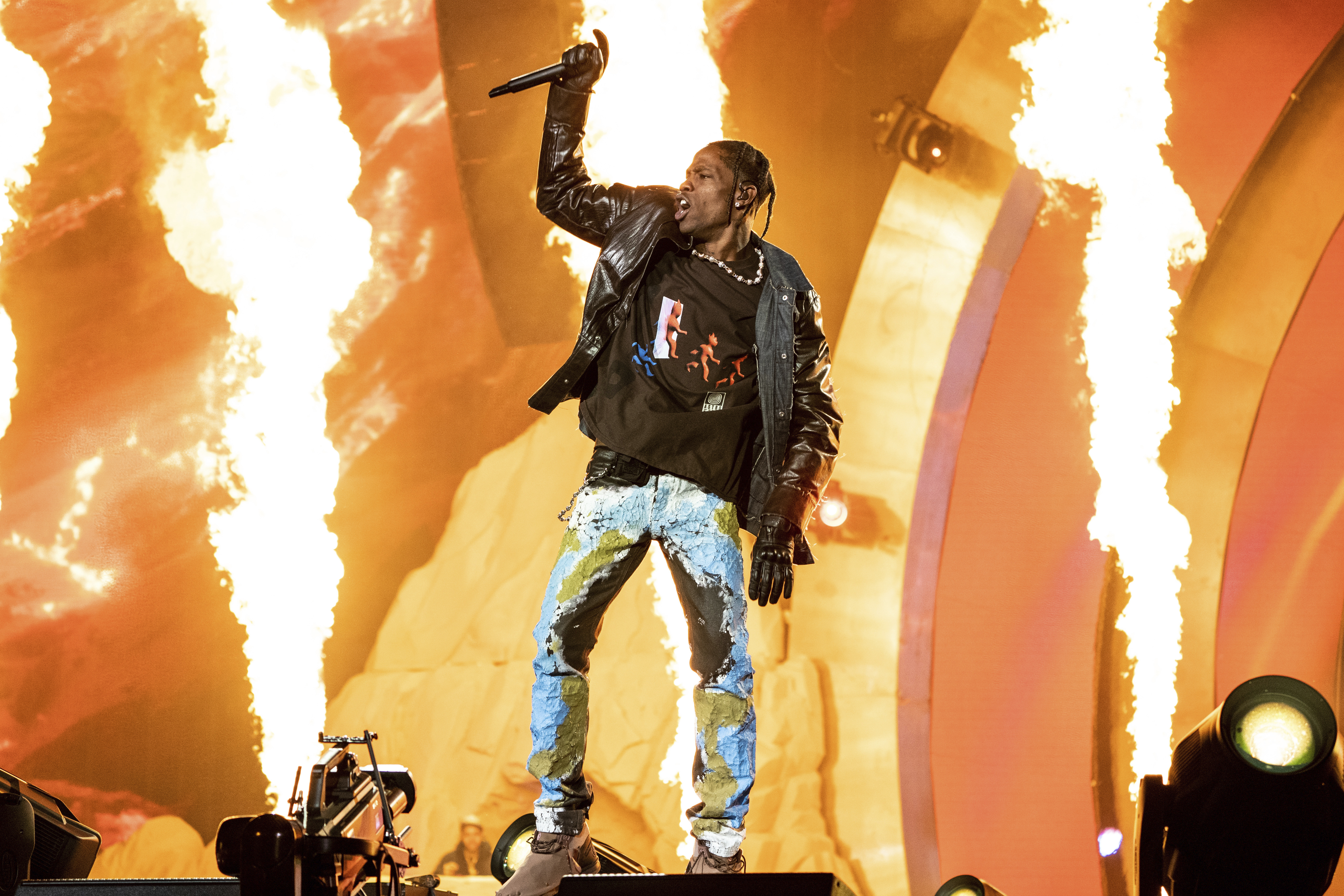 Travis Scott performs at day one of the Astroworld Music Festival at NRG Park