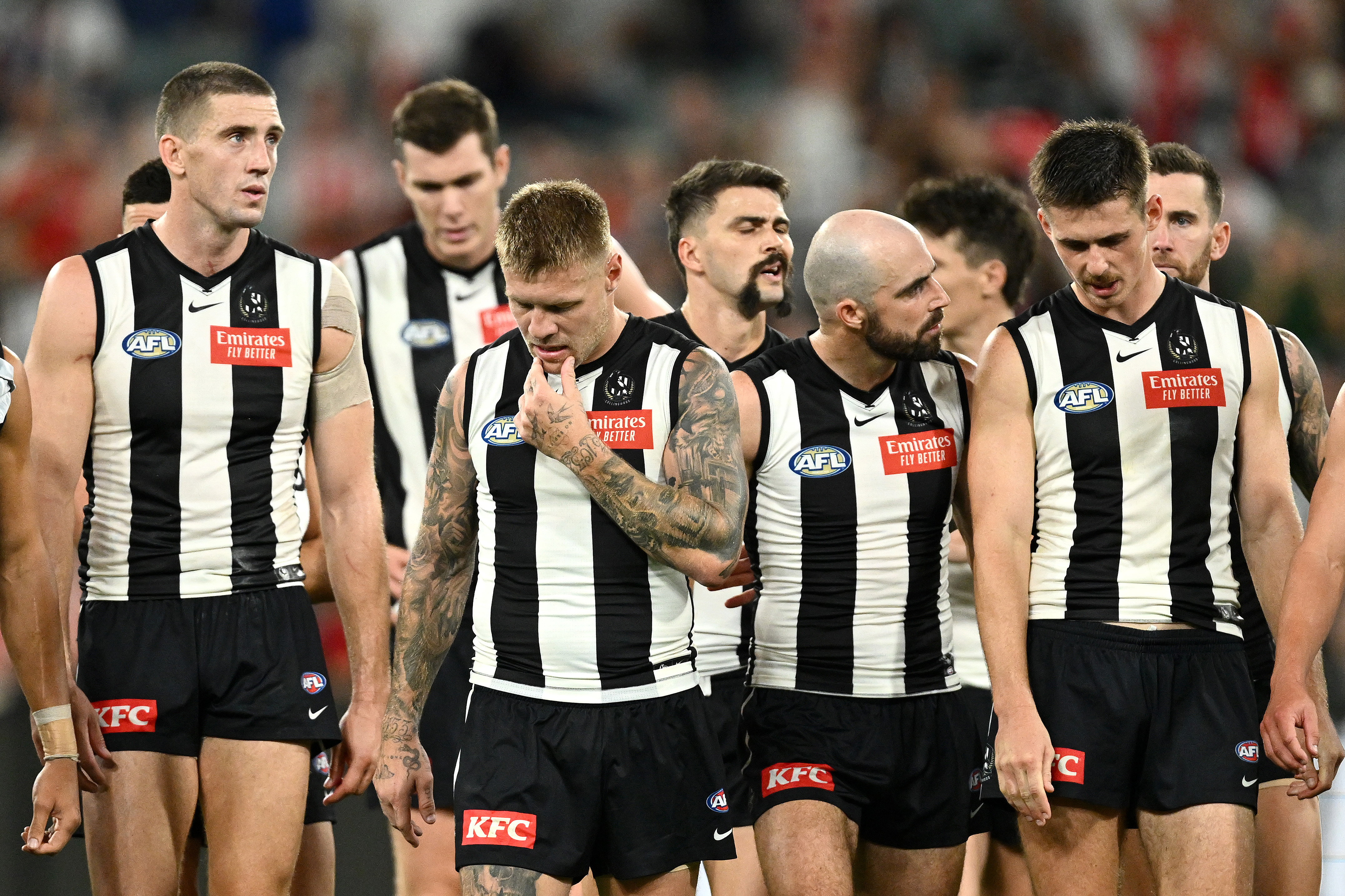 The Magpies have come under fire for a poor start to their premiership defence.