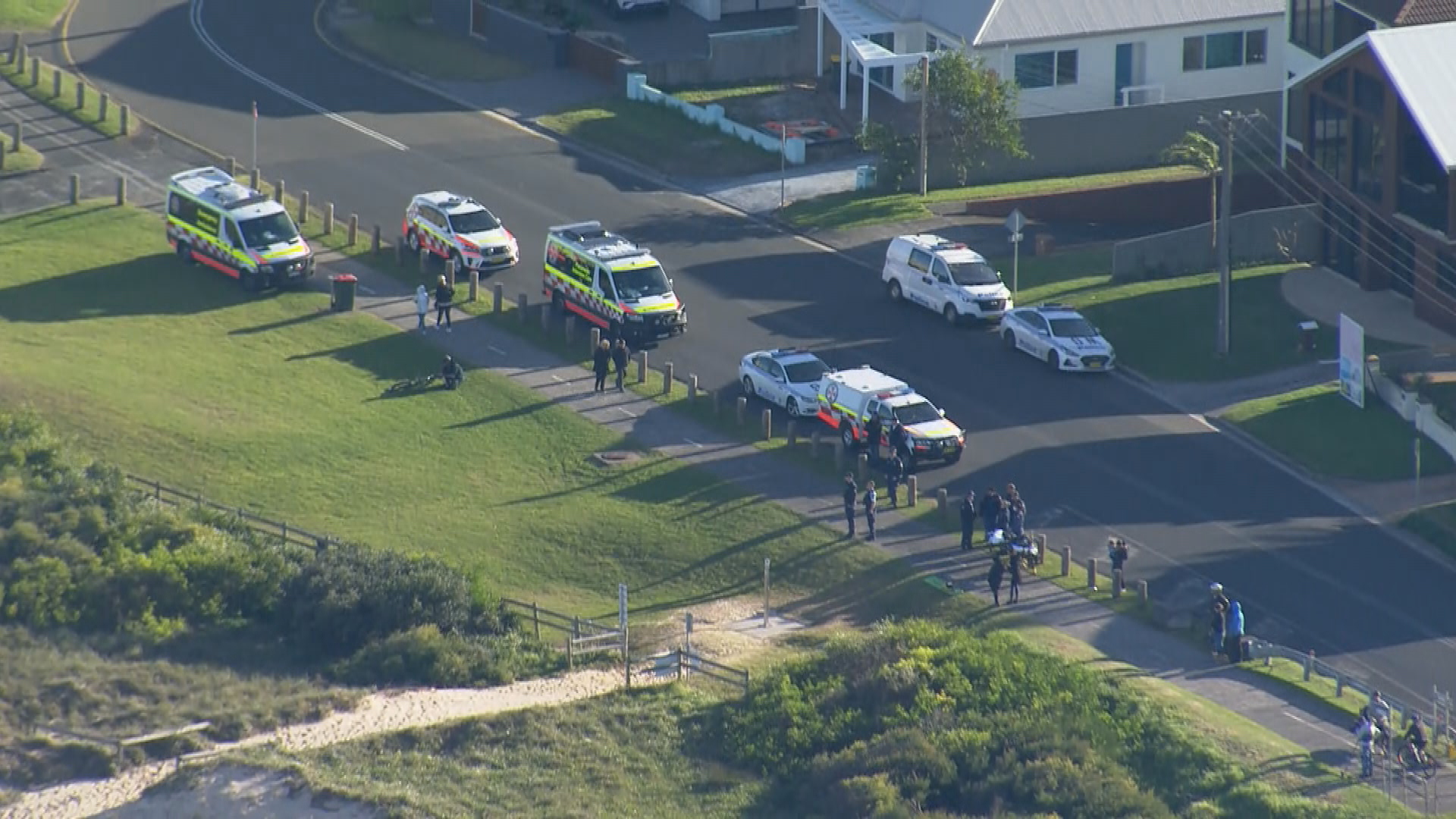Search operation underway at a Wollongong beach after a paraglider reportedly crashed.