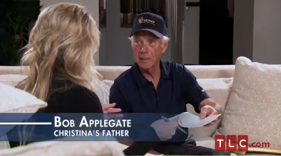 Christina Applegate and father Bob Applegate.